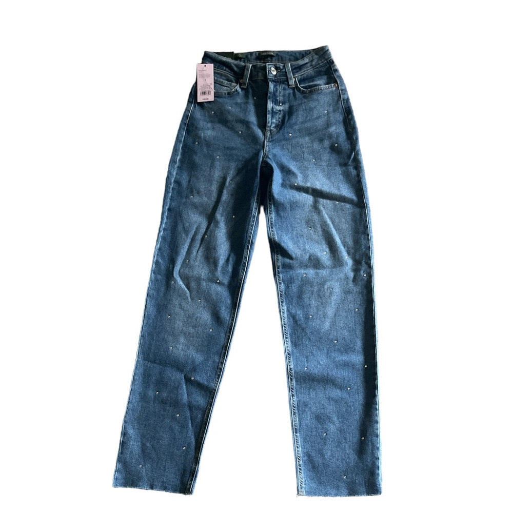 Wild fable, super high ride, straight denim, jeans with gems detail size 0